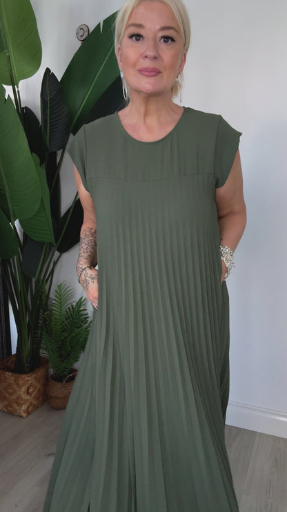 Pleated Maxi Dress