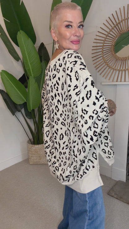Leopard Baggy Sweat
