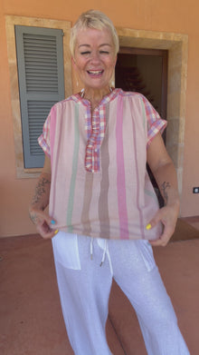 Gingham & Stripe Blouse