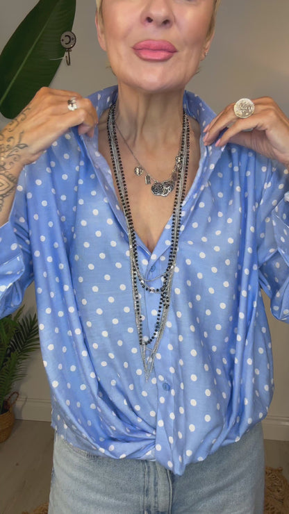 Spot On Twist Hem Blouse