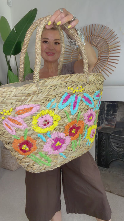 Botanic Bloom Basket Bag