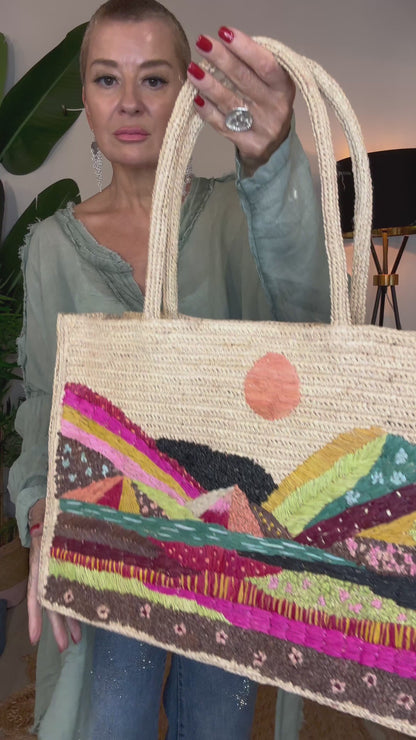Limited Edition Sunset Basket Bag
