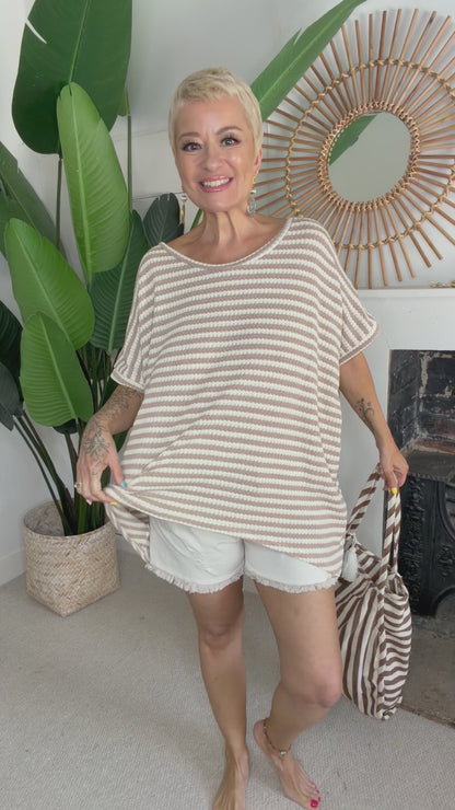 Stripe Relaxed Fit Top