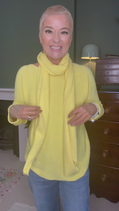 Knitted Jumper With Scarf