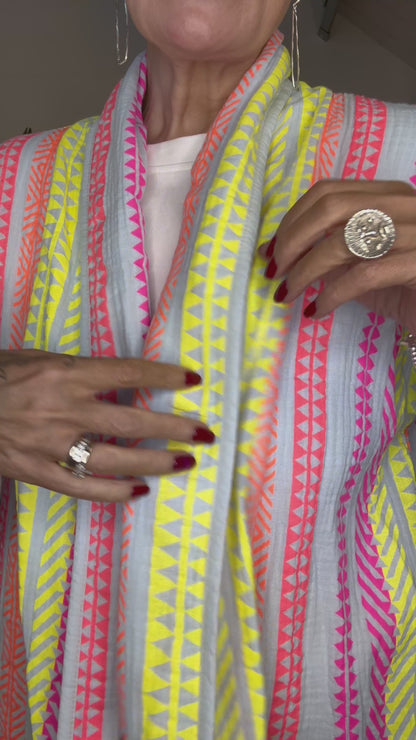 Aztec Stripe Waffle Jacket