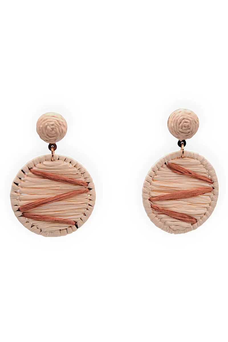 zig zag circle earrings