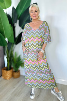 Mia Zig Zag Maxi Dress