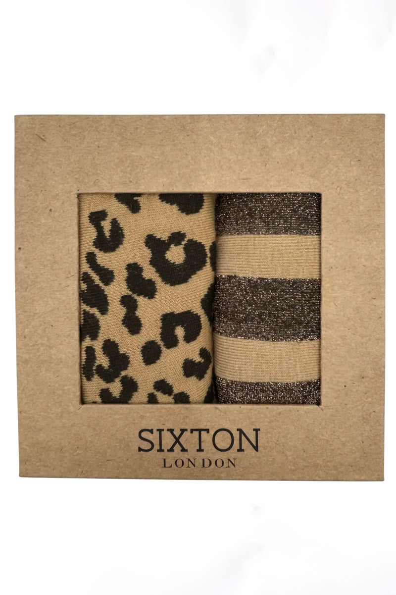 Sixton London Socks Box Duo - Sand