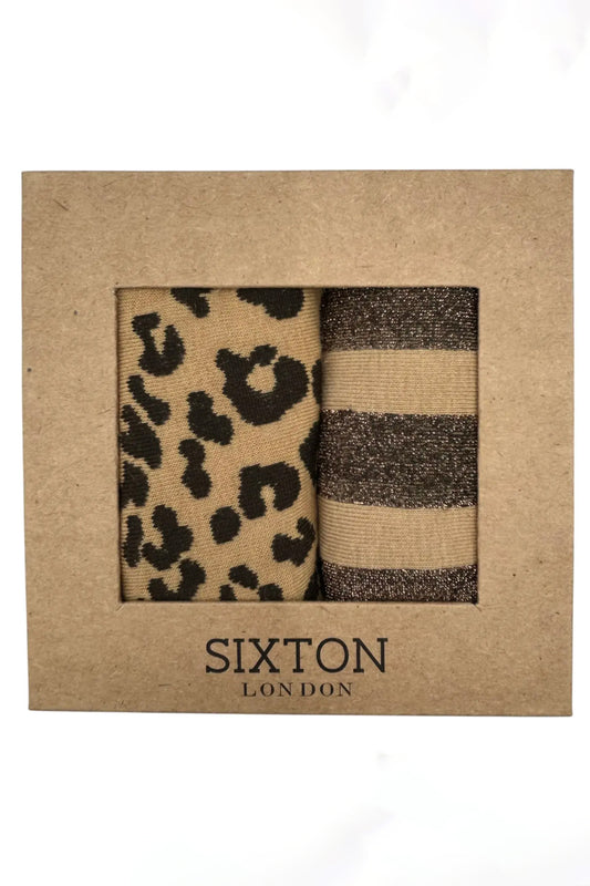 Sixton London Socks Box Duo - Sand