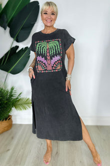 Acid Wash T-Shirt Dress