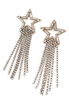 My Doris Silver Shooting Star Beaded Drops
