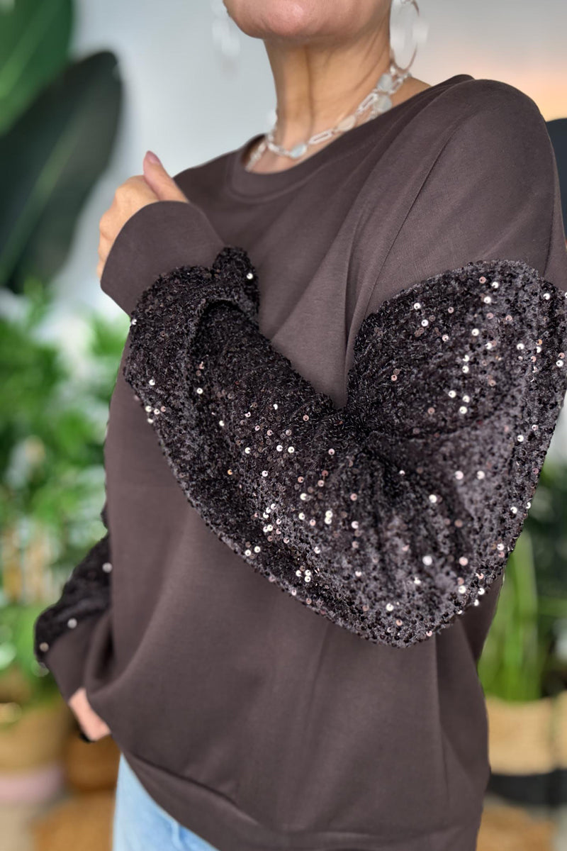 Sparkle Sleeve Sweatshirt - PRE-ORDER