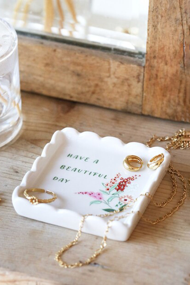 Beautiful Day Square Trinket Dish