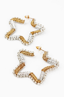 My Doris Outlet Gold & Silver Star Shaped Hoops