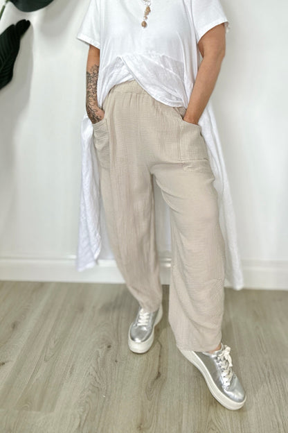 Cotton Waffle Brooke Balloon Pants