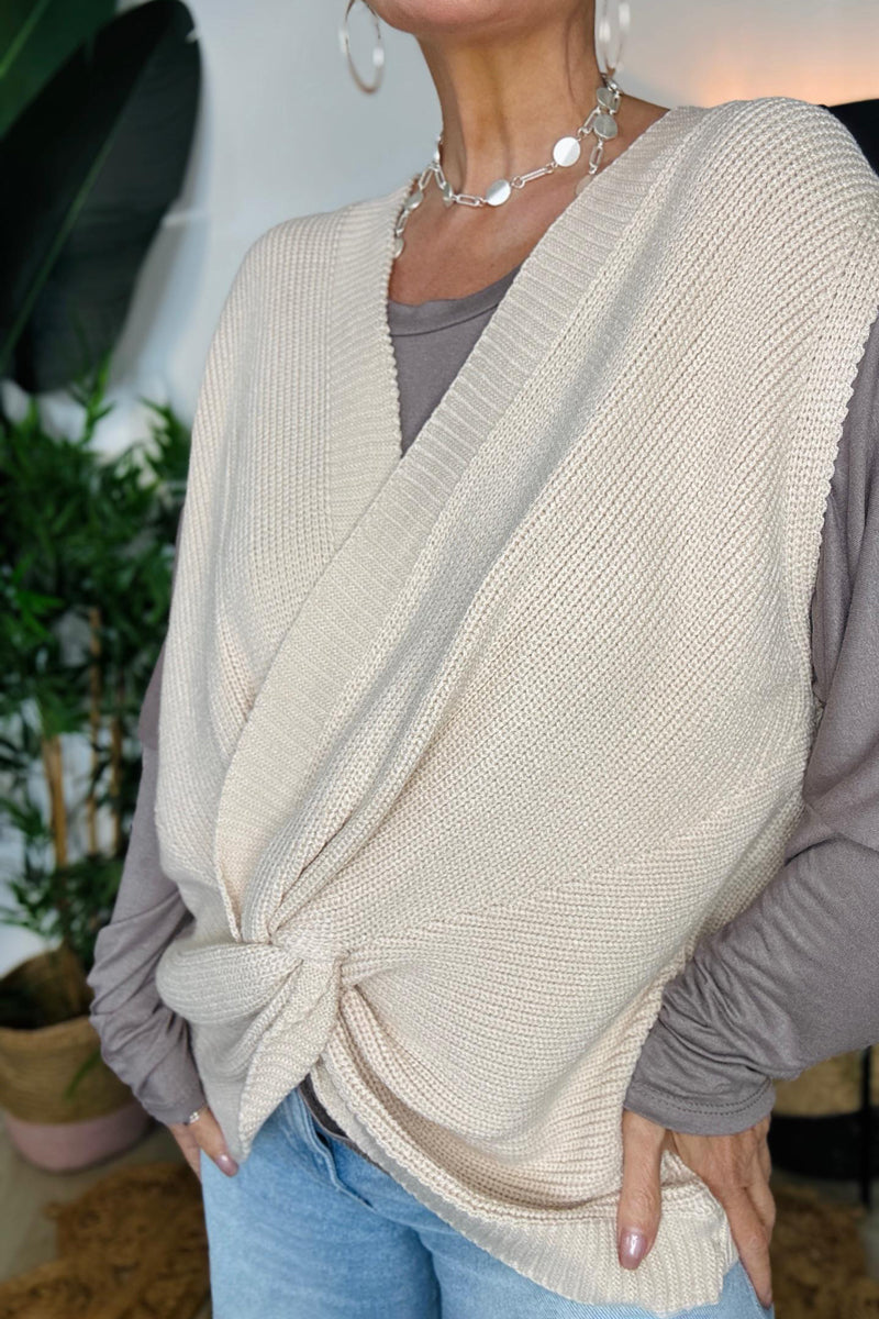 Twist Front Sleeveless Knit - PRE-ORDER