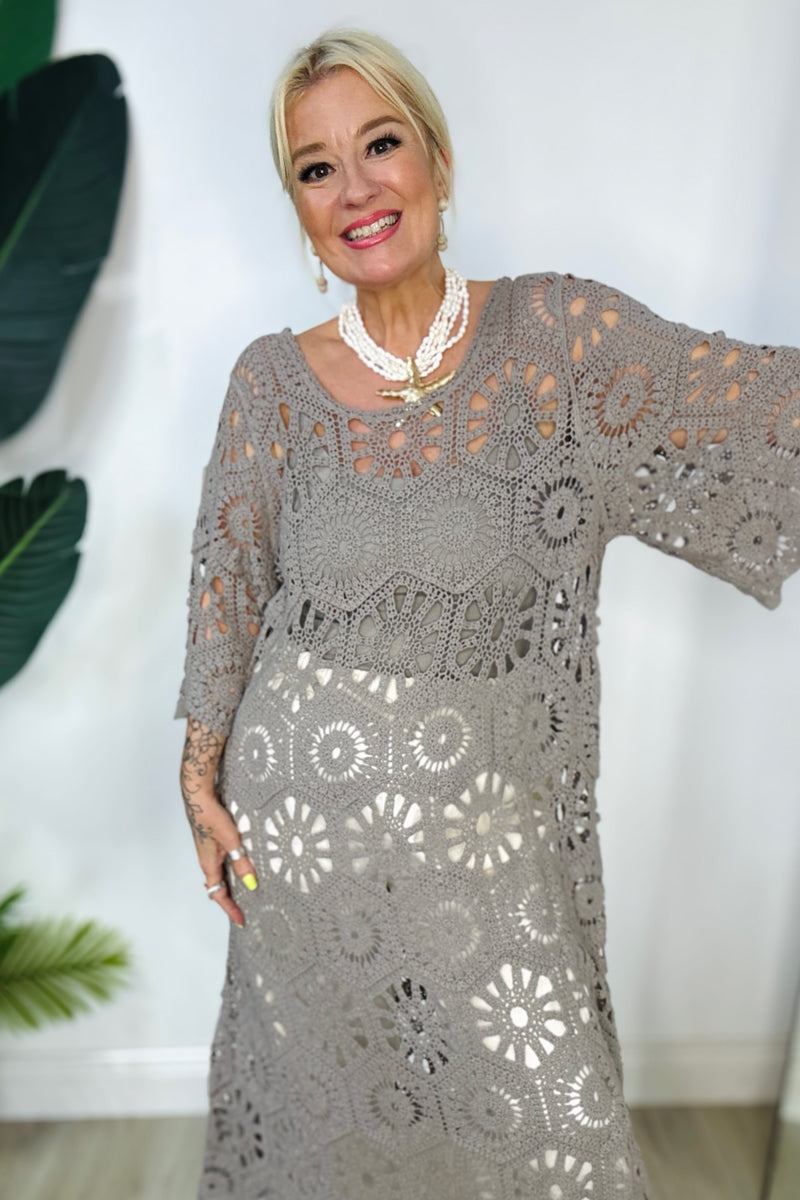 Crochet Midi Dress