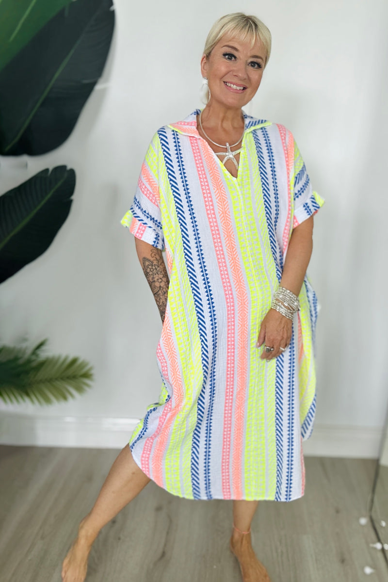 Chevron Longline Cotton Tunic