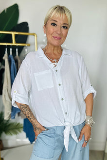 Sasha Tie-Front Shirt