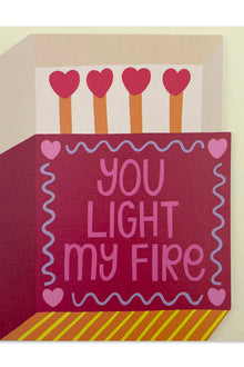 Mini You Light My Fire Valentines Day Card